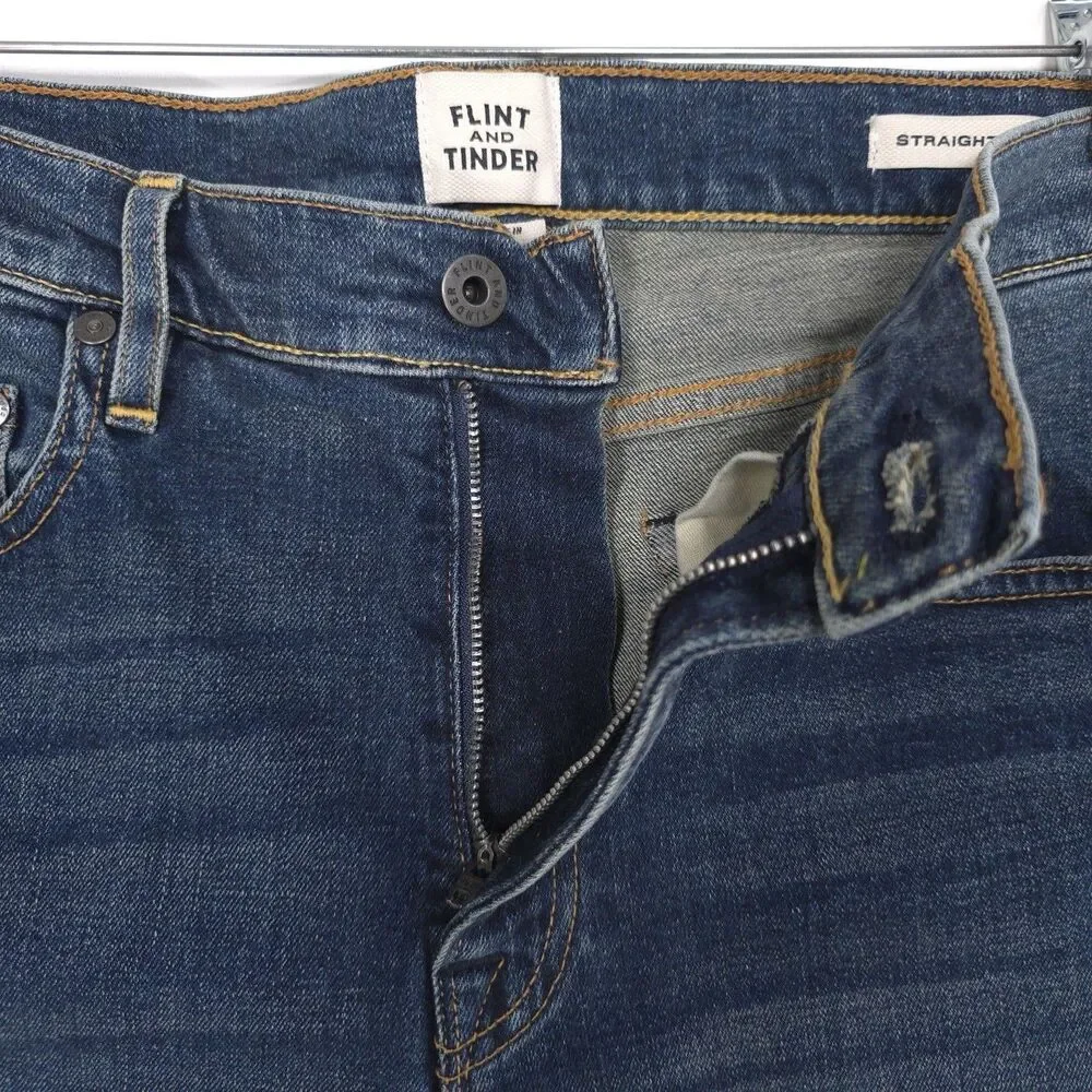 FLINT AND TINDER Men’s Jeans 31x31 USA MADE‎ Straight Fit Stretch Cotton FT 036